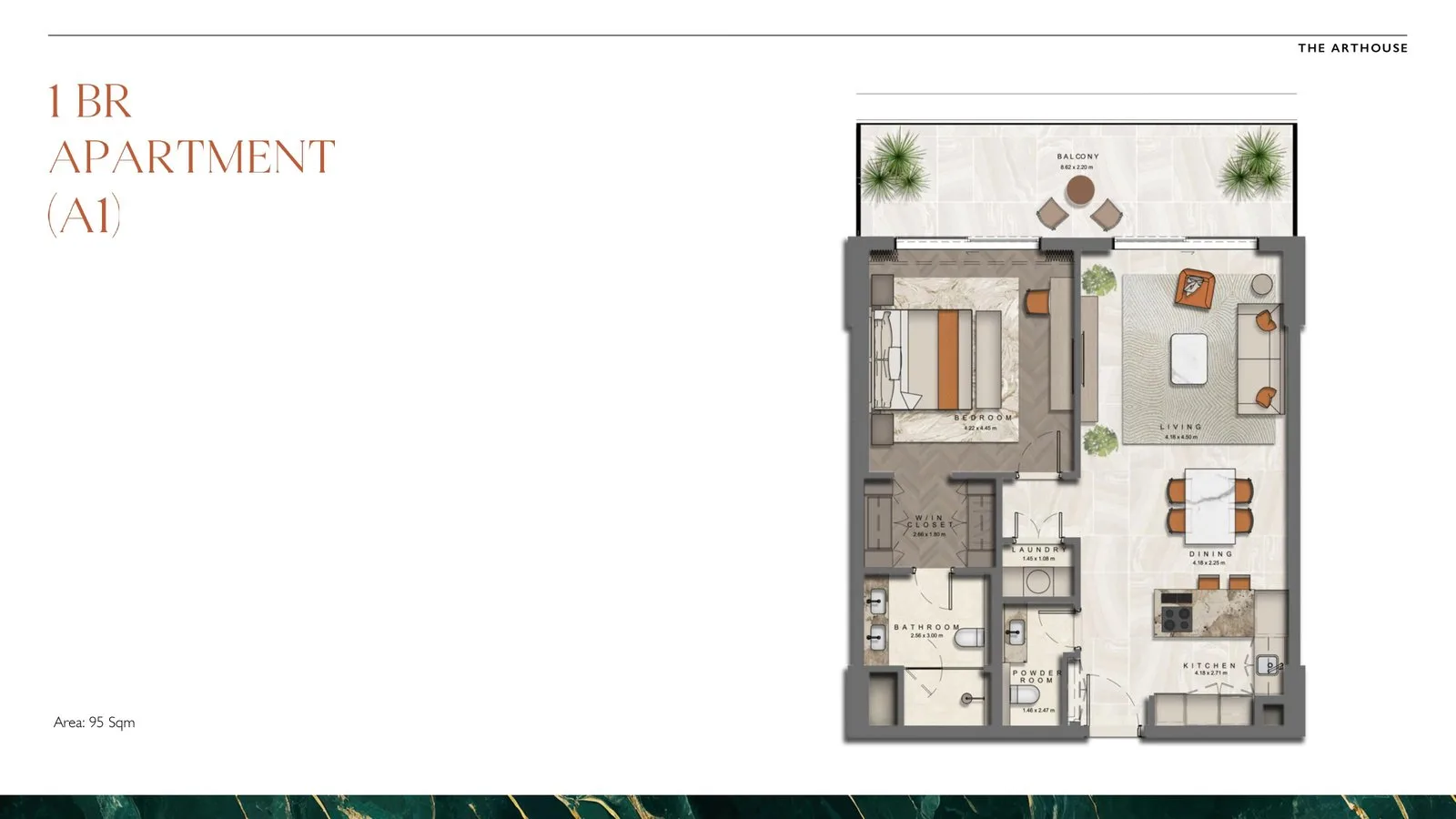 The Arthouse — 1 Bedroom Apartment floor plan